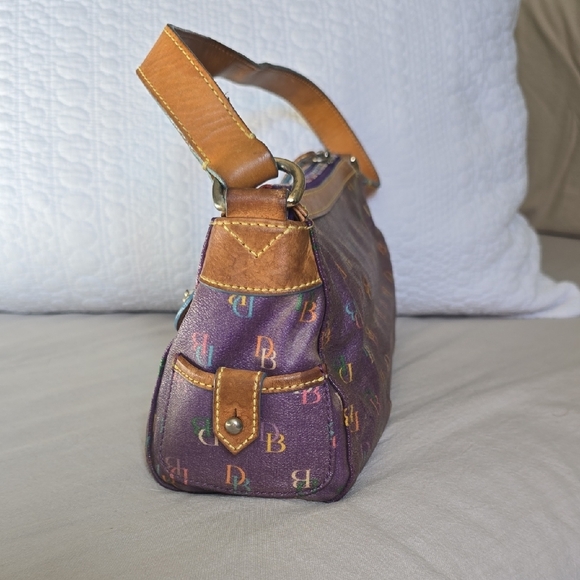 Dooney & Bourke Purple Monogram Shoulder Bag - Picture 2 of 4